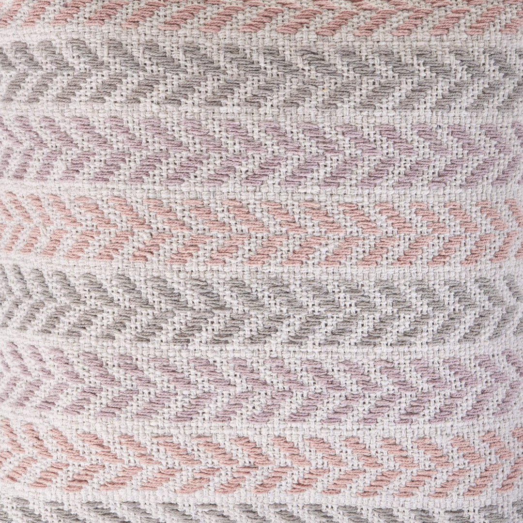 Hand-Woven Chevron Cotton Throw Pillow Rajani Home Color: Purple/Pink