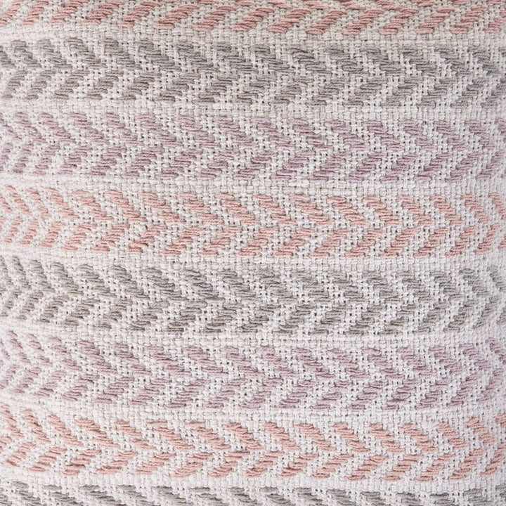 Hand-Woven Chevron Cotton Throw Pillow Rajani Home Color: Purple/Pink