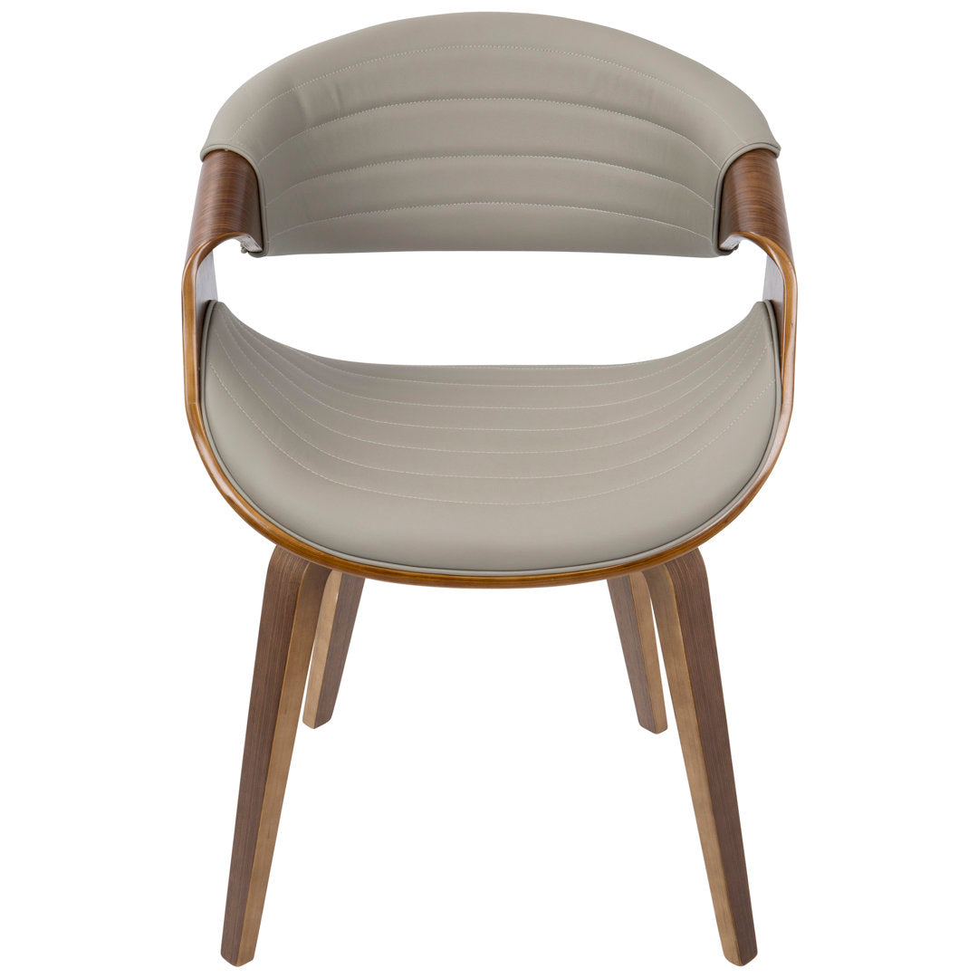 Tejeda Upholstered Arm Chair Mercury Row® Leg Color: Walnut, Upholstery Color: Gray