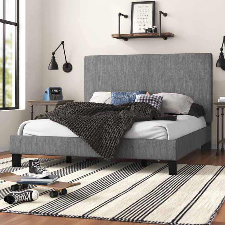 Magaw Queen Upholstered Low Profile Standard Bed Three Posts™ Color: Gray