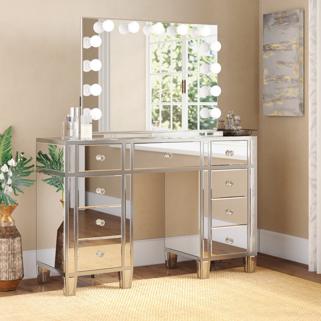 Rockland Vanity Set with Mirror Rosdorf Park