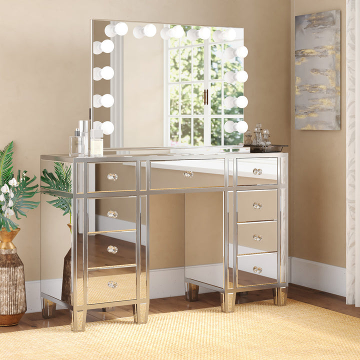 Rockland Vanity Set with Mirror Rosdorf Park