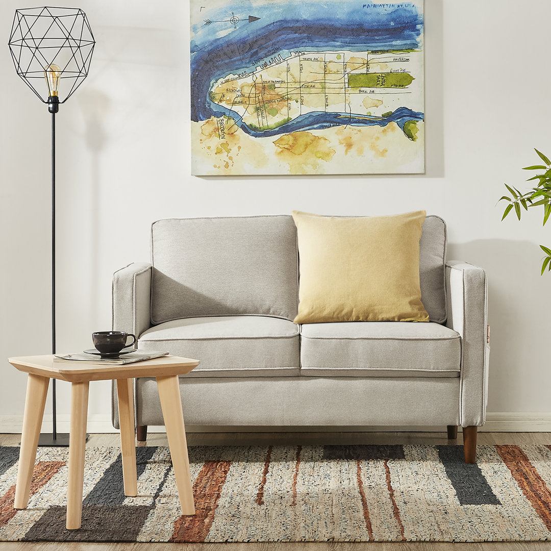 52.4" Square Arm Loveseat Mellow