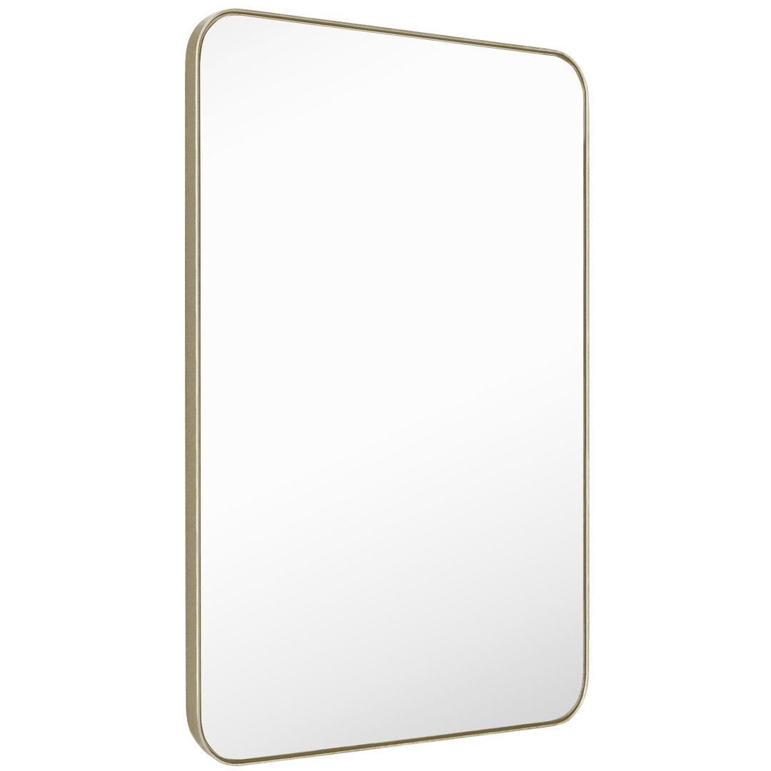 Markhai Modern Accent Mirror Orren Ellis Size: 36" x 24" Finish: Light Champagne