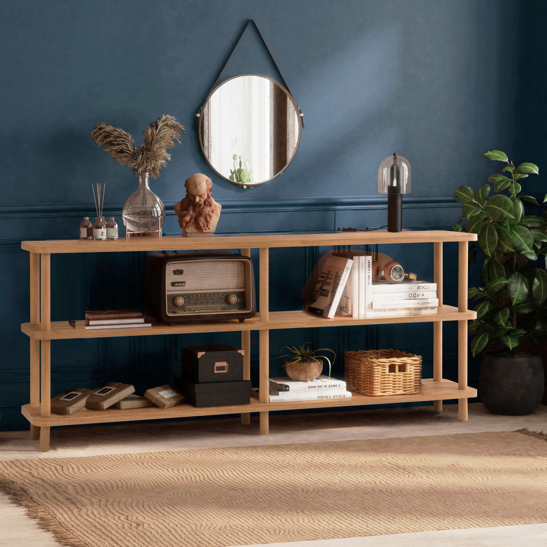 Miro 29.5" H x 70.9" W Solid Wood Etagere Bookcase East Urban Home