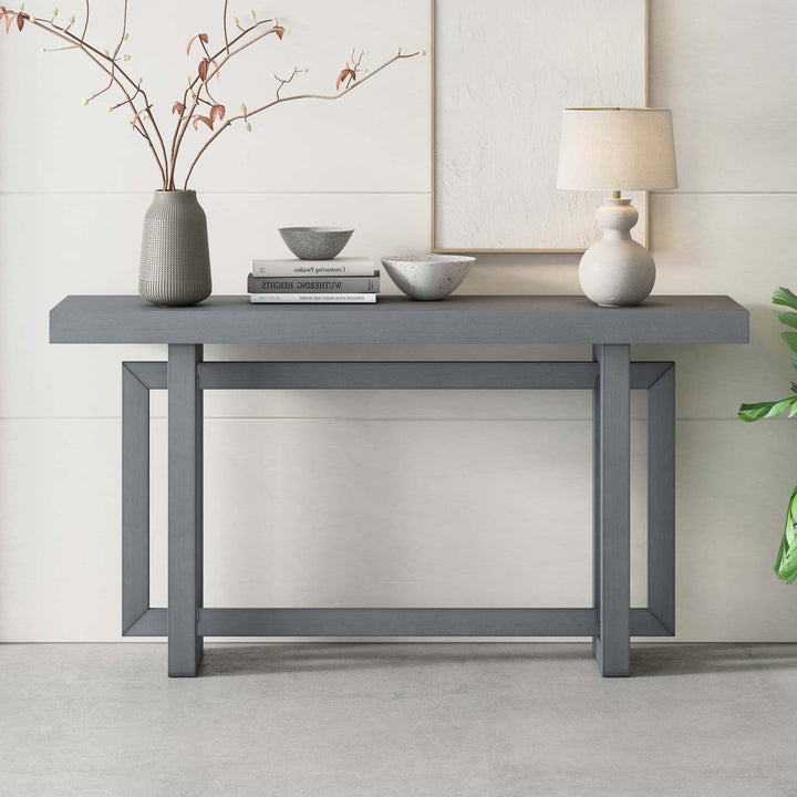 Thedrick 59" Extra Long Entryway Table Console Table 17 Stories Color: Dark Gray