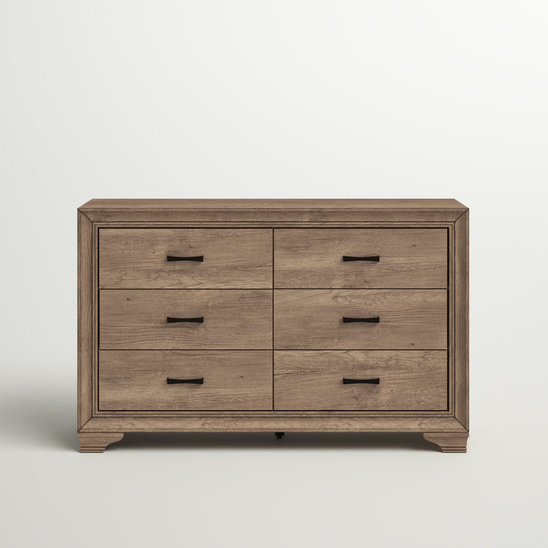 Eleora 6 Drawer 58" W Double Dresser Sand & Stable™