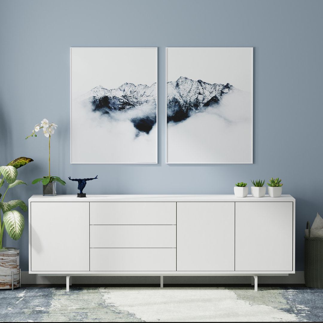 Anirvin TV Stand for TVs up to 88" Wade Logan® Color: White