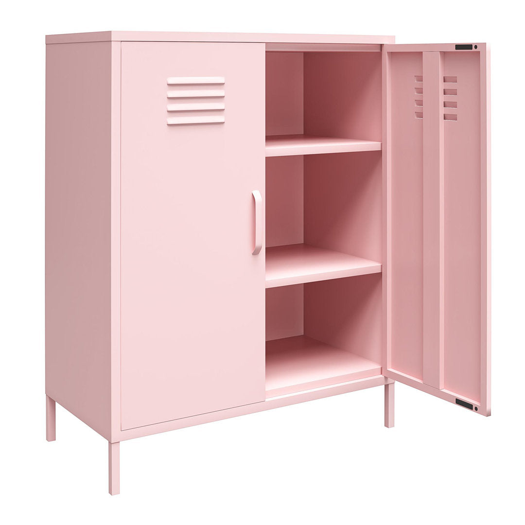 Cache 2 - Door Metal Accent Cabinet Novogratz Color: Pink