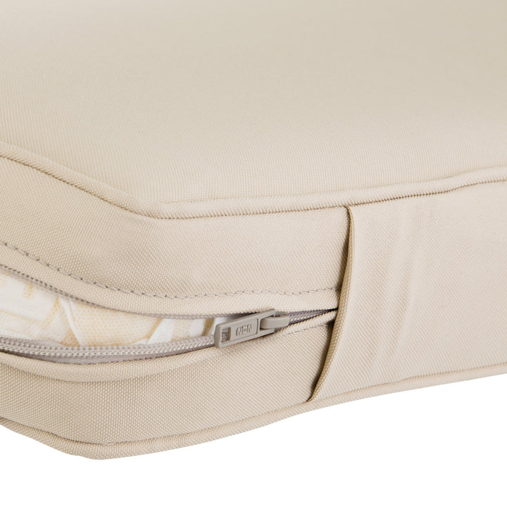 Ayvion Outdoor Seat Cushion Arlmont & Co. Cushion Color: Antique Beige Size: 59" W x 18" D