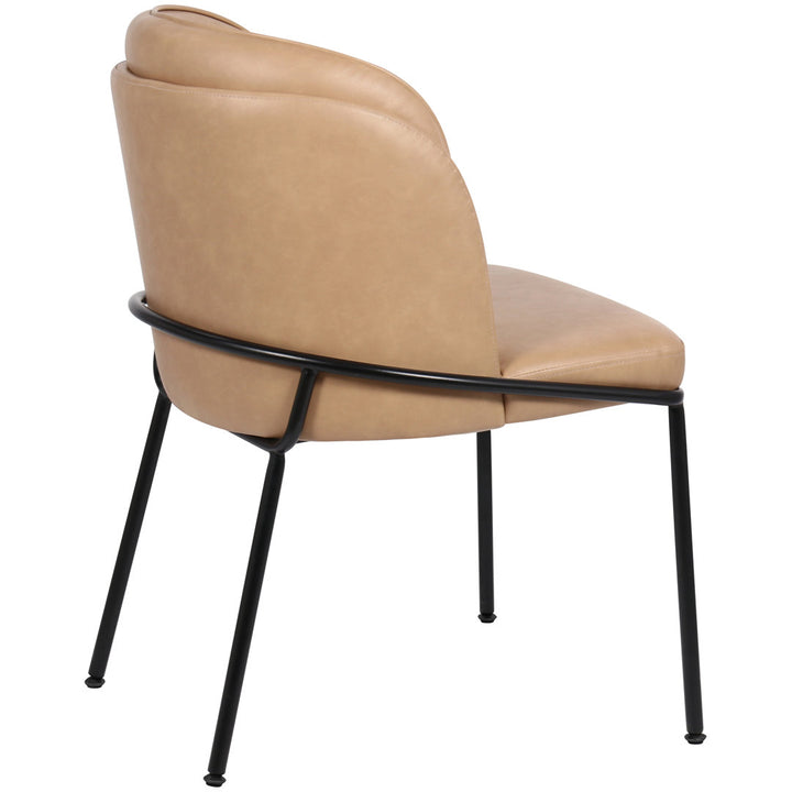 Philpott Faux Leather Dining Chair, Set Of 2 (Set of 2) Trent Austin Design® Upholstery Color: Tan