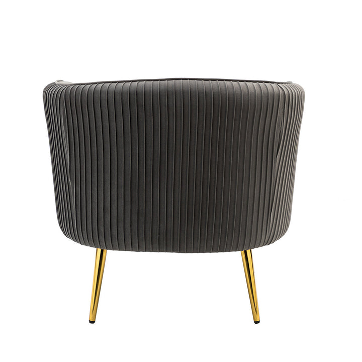 31'' Wide Barrel Chair (Set of 2) Everly Quinn Upholstery Color: Gray Velvet