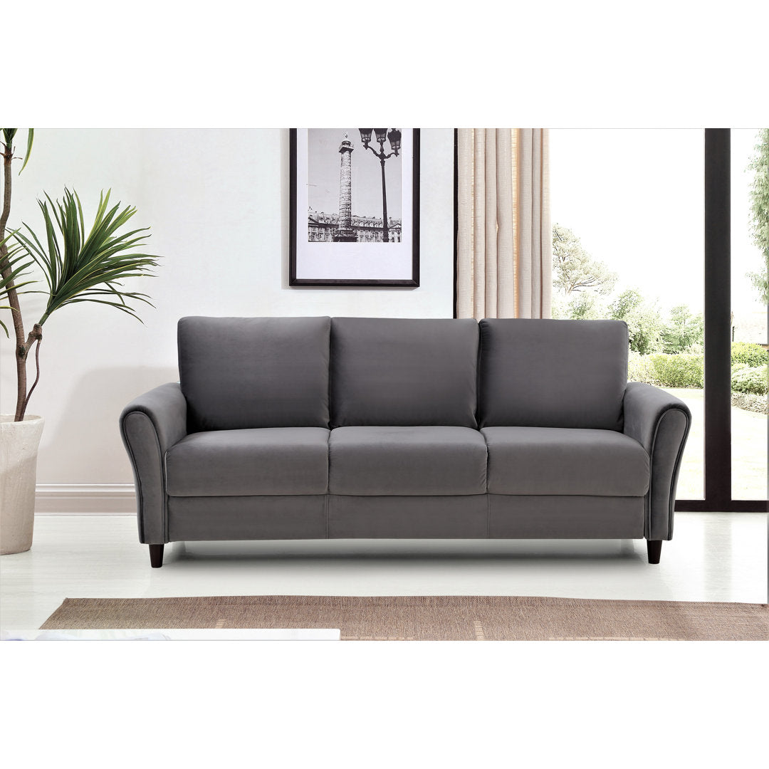 William Street Flared Arm Sofa House of Hampton® Size: 33.46" x 80.31" x 30.32" Fabric: Gray