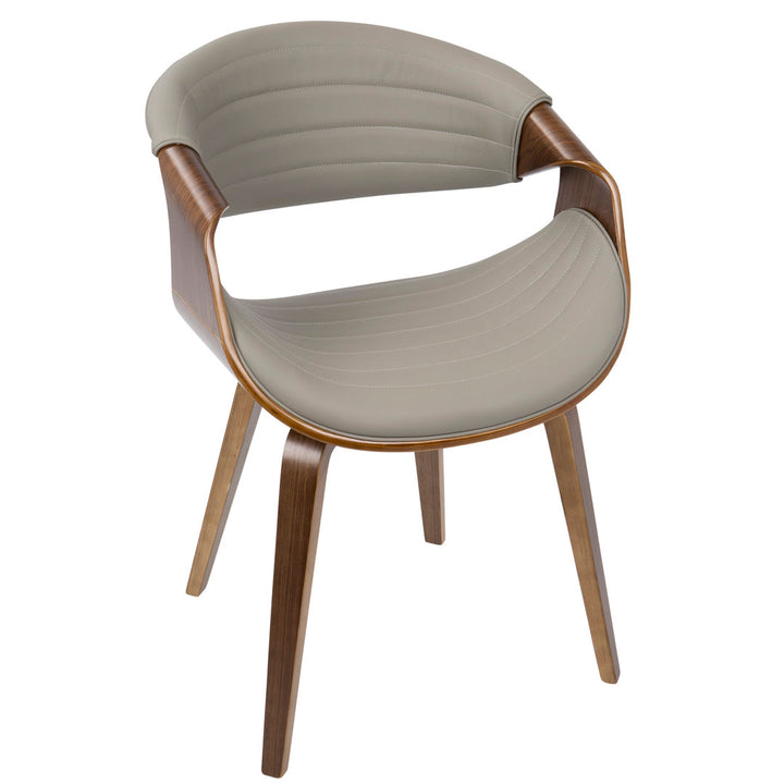 Tejeda Upholstered Arm Chair Mercury Row® Leg Color: Walnut, Upholstery Color: Gray