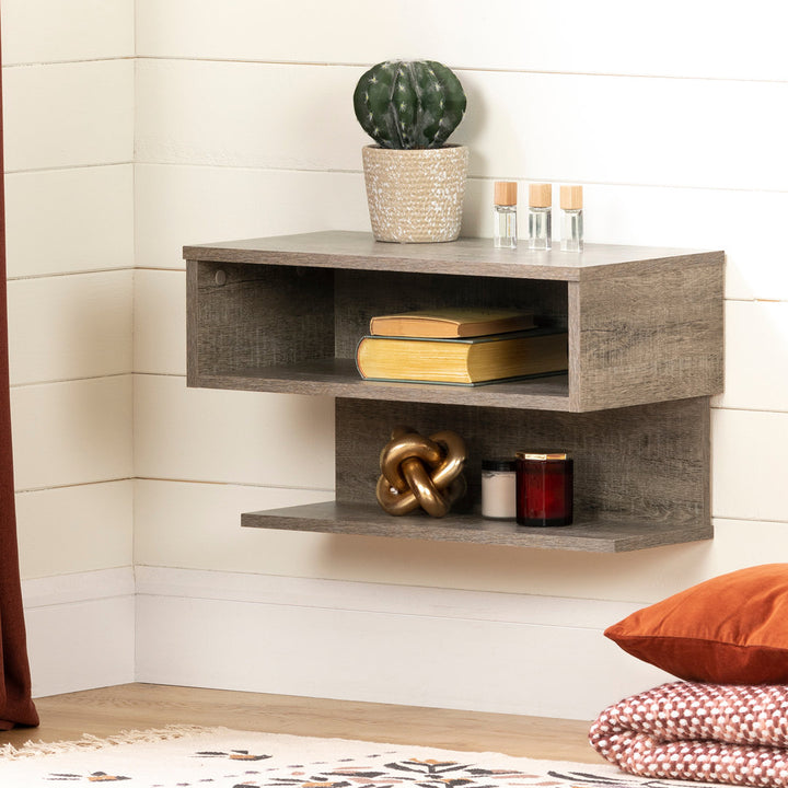 Sazena Nightstand South Shore Color: Weathered Oak