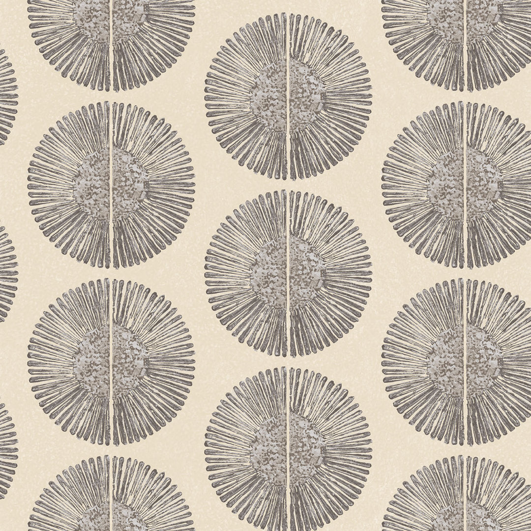 Bazaar Geometric Soleil Design 33' L x 21" W Wallpaper Roll Galerie Wallcoverings Color: Beige/Charcoal