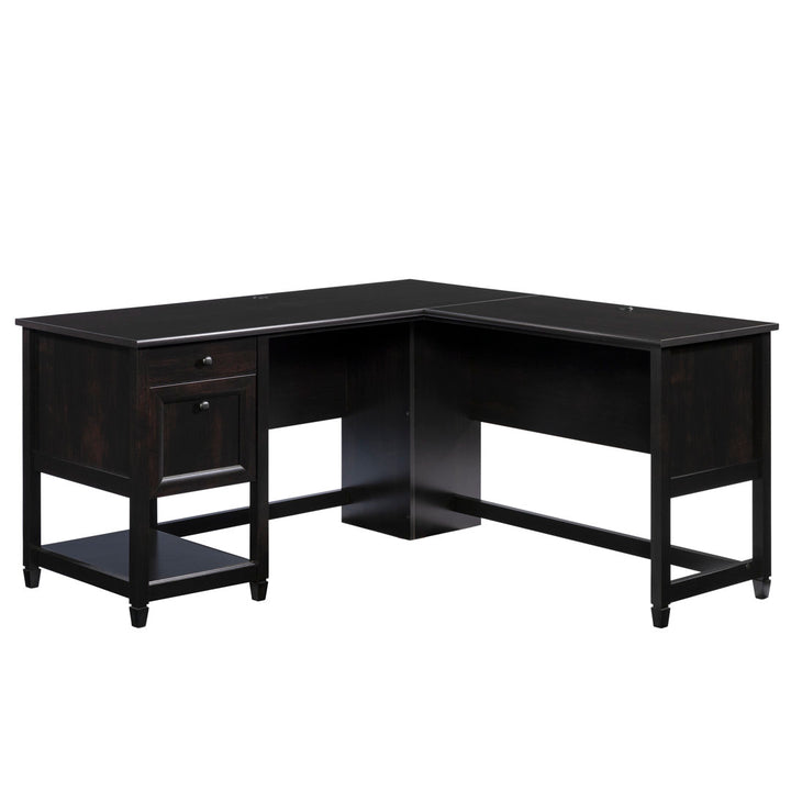 Gunalda L-Shape Executive Desk Red Barrel Studio® Color: Estate Black