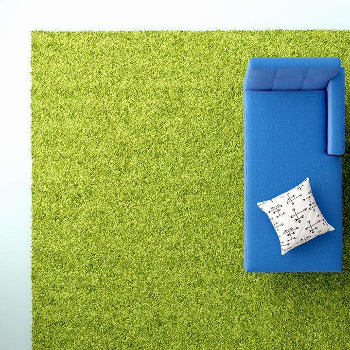 Torunn Grass Green Area Rug Ebern Designs Rug Size: Rectangle 6'1" x 9'