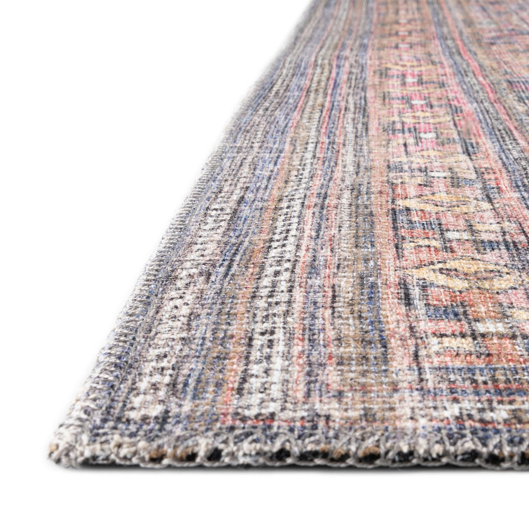Hadsell Machine Made Power Loom Antique Blue Area Rug Langley Street® Rug Size: Rectangle 5'3" x 8'