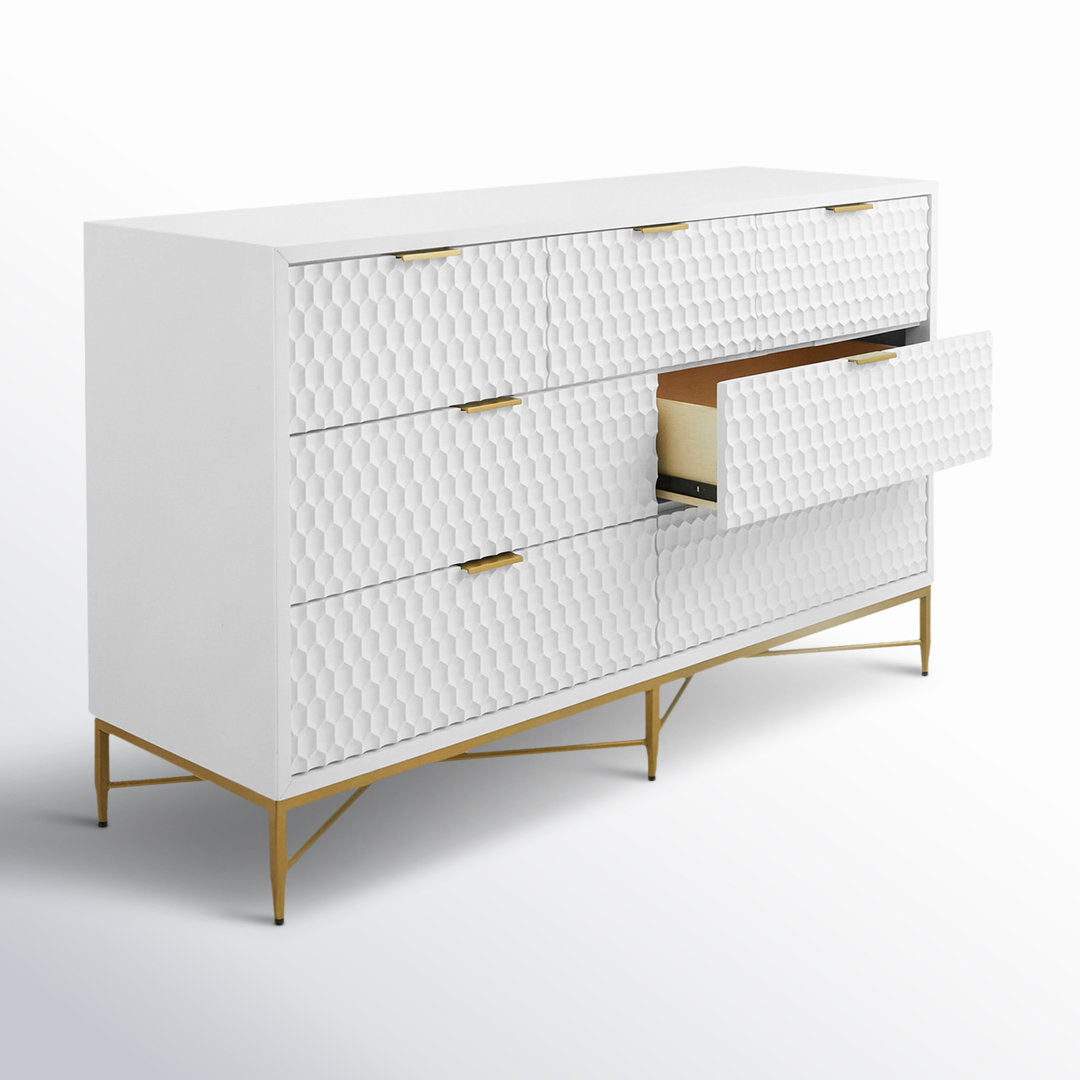 Capra 7 Drawer 56" W Double Dresser AllModern Color: White
