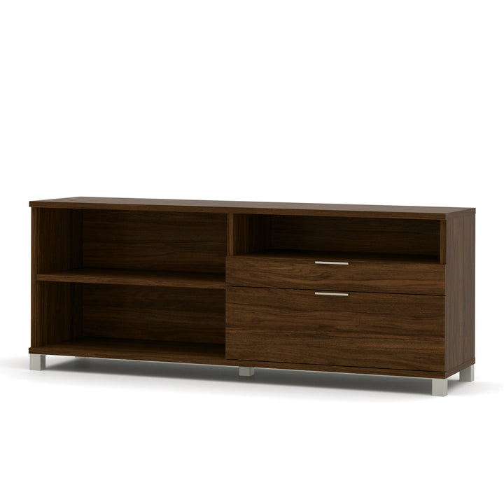 Idael 2 - 72W Credenza with 2 Drawers Ivy Bronx Finish: Oak Barrel