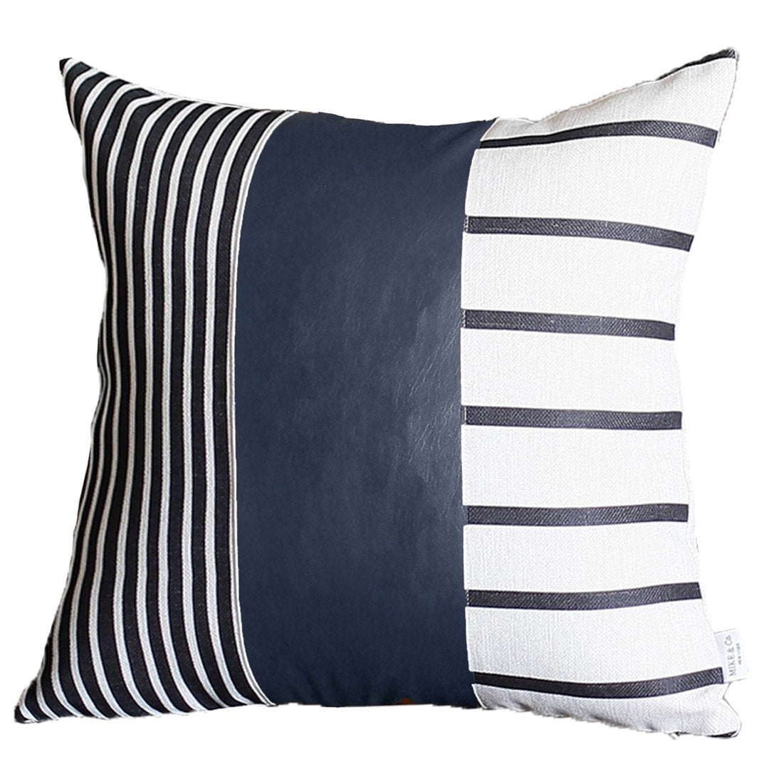 Decorative Faux Leather Pillowcase Decorative Geometric Square Pillow Cover Apolena Size: 17" x 17"