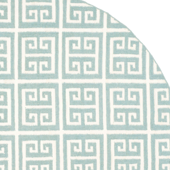 Rodgers Hand Woven Flat Weave 50% Banana Silk, 30% Wool, 20% Cotton Geometric Rug Ebern Designs Rug Size: Round 7'