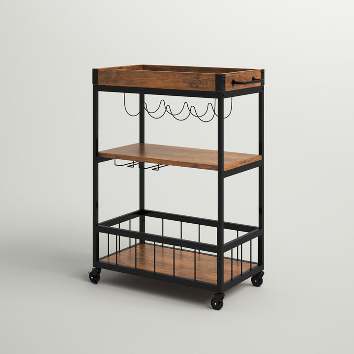 Raelynn Mobile Metal Bar Cart Sand & Stable™