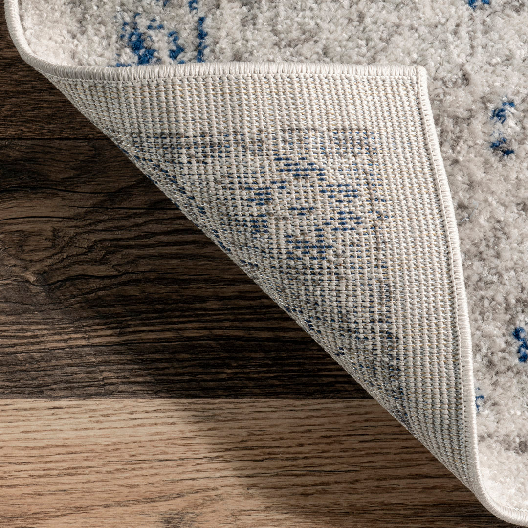 Kristine Power Loom Performance Oriental Blue Rug One Allium Way® Rug Size: Runner 2'6" x 10'