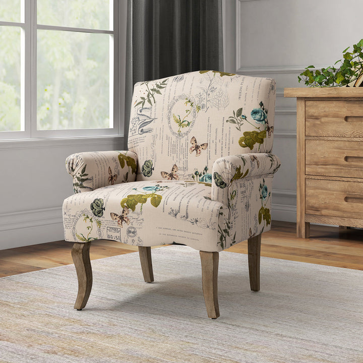 Belle 30" W Polyester Armchair Laurel Foundry Modern Farmhouse® Fabric: Floral Chenille