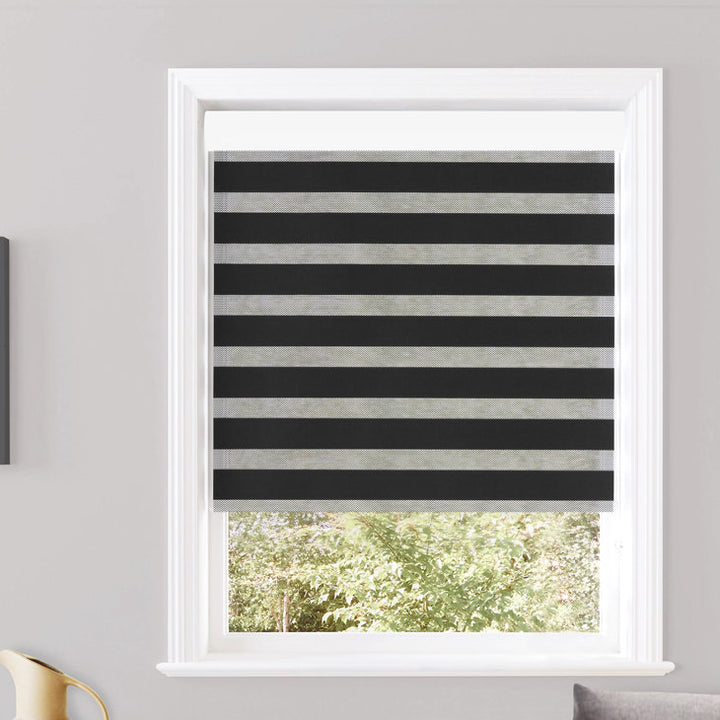 Robbe Semi-Sheer Roller Shade Wade Logan® Blind Size: 27"W x 84"L Finish: Black