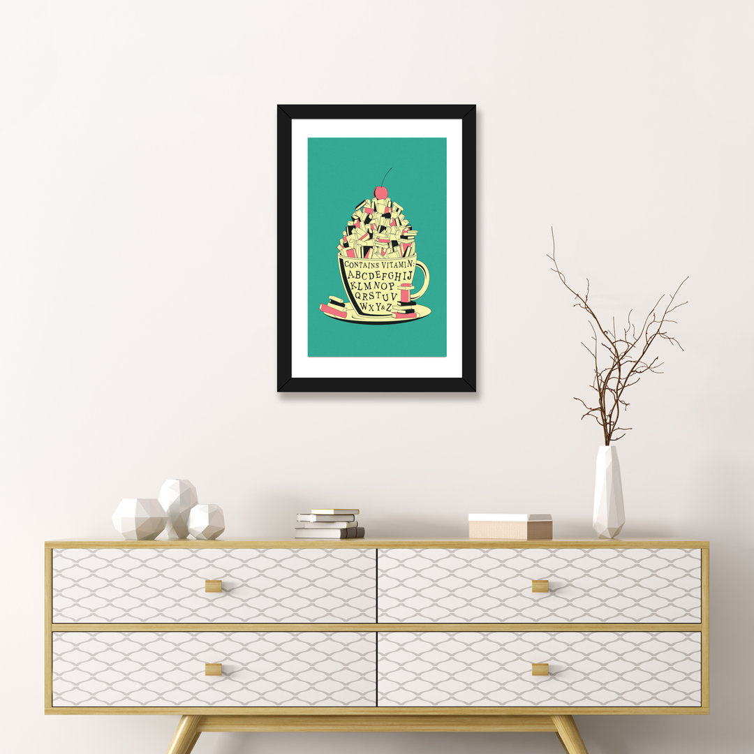Read II Kids Framed Art East Urban Home Size: 32" H x 24" W x 1" D Format: Black Framed Paper