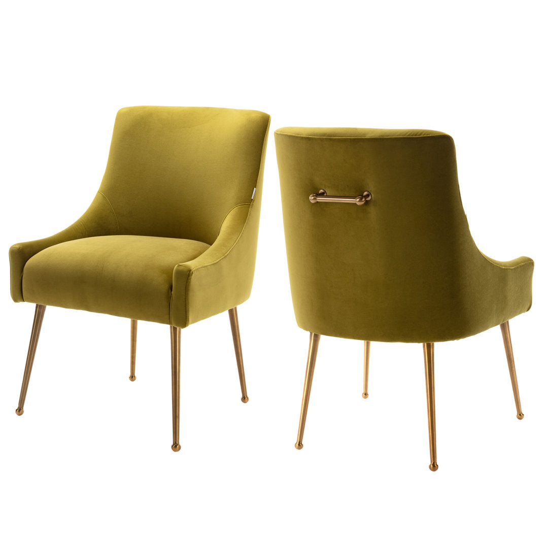 Magallanes Velvet Upholstered Side Chair (Set of 2) Willa Arlo™ Interiors Upholstery Color: Green