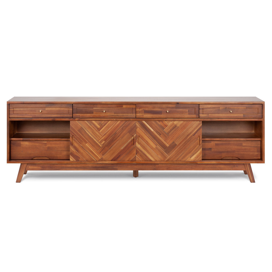 Anja 79'' Media Console AllModern Color: Brown