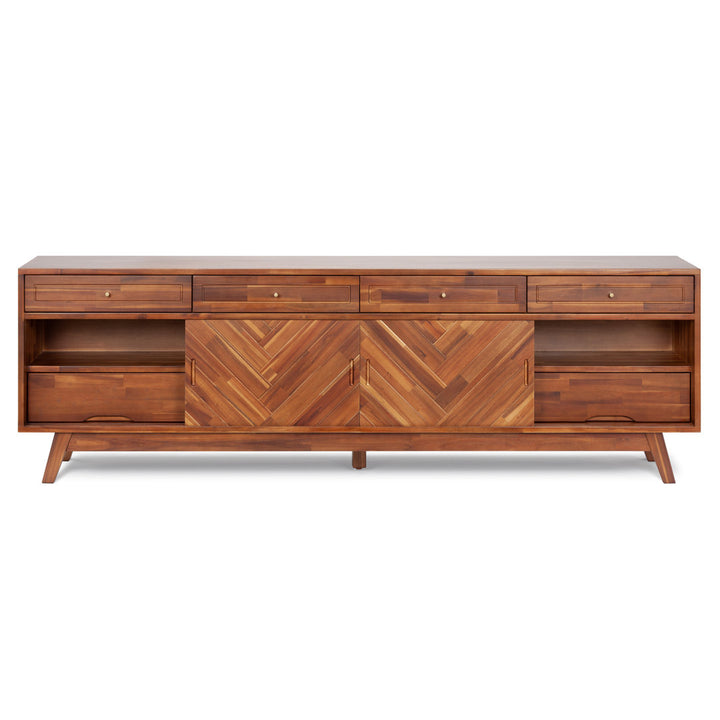 Anja 79'' Media Console AllModern Color: Brown