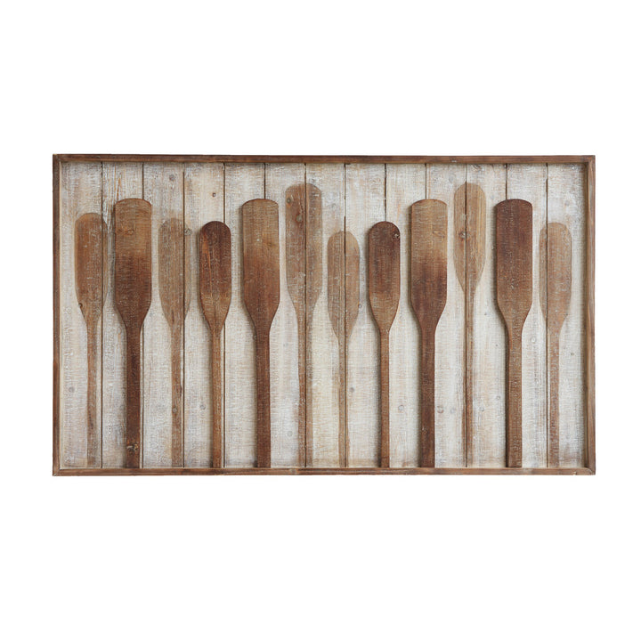 Wood Framed Wall Décor with Raised Paddles Loon Peak®