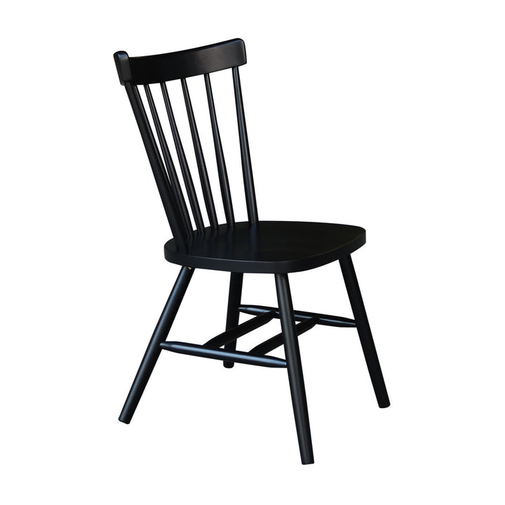 Sofia Solid Wood Slat Back Side Chair August Grove® Color: Black