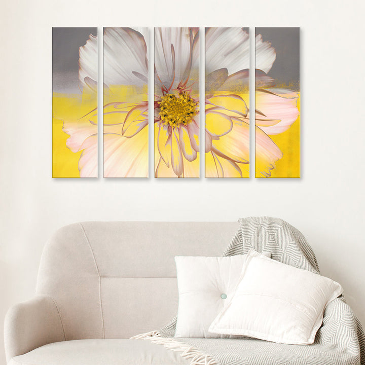 Painted Petals XXXIV by Tristan Scott - 5 Piece Wrapped Canvas Graphic Art Print Wade Logan®