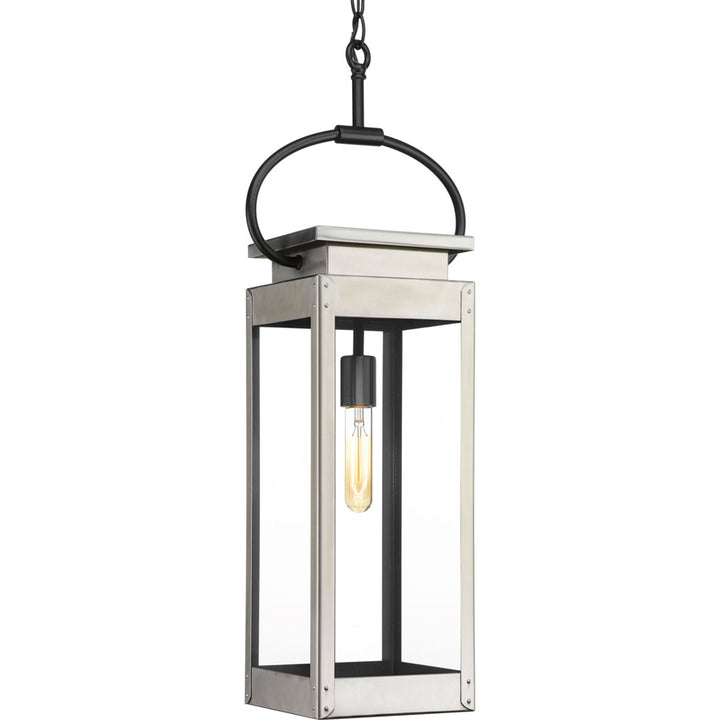 Ola Stainless Steel 1 -Bulb 27.38" H Outdoor Hanging Lantern Beachcrest Home™