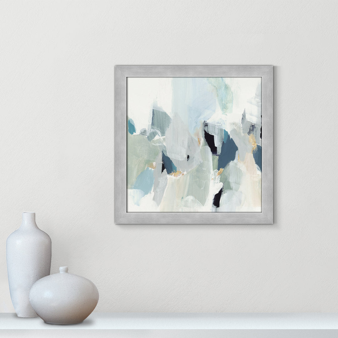 Little Talks II by Isabelle Z - Picture Frame Print on Canvas Casa Fine Arts Size: 18" H x 18" W x 0.75" D Format: Matte Silver Picture Framed Paper