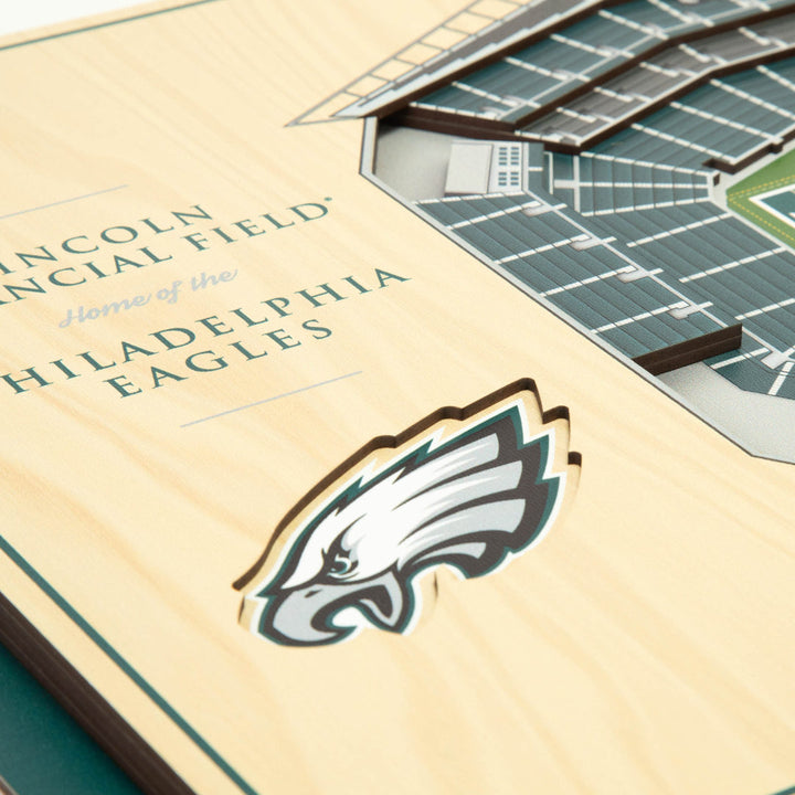NFL 5-Layer Stadiumview Wall Art YouTheFan Color: Teal NFL Team: Philadelphia Eagles