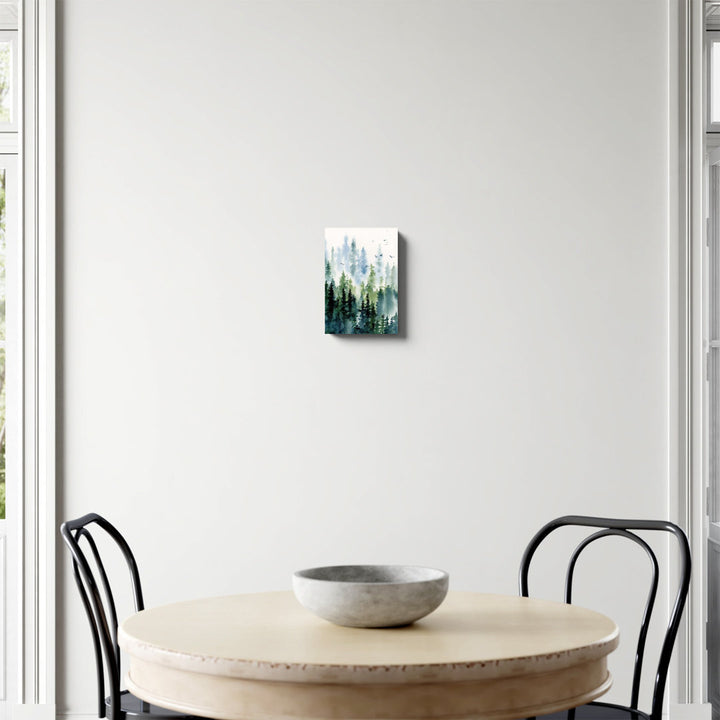 Treeline by Katrina Pete - Wrapped Canvas Painting Print Kelly Clarkson Home Frame Color: Walnut Size: 12" H x 8" W   Format: Framed Print without Mat