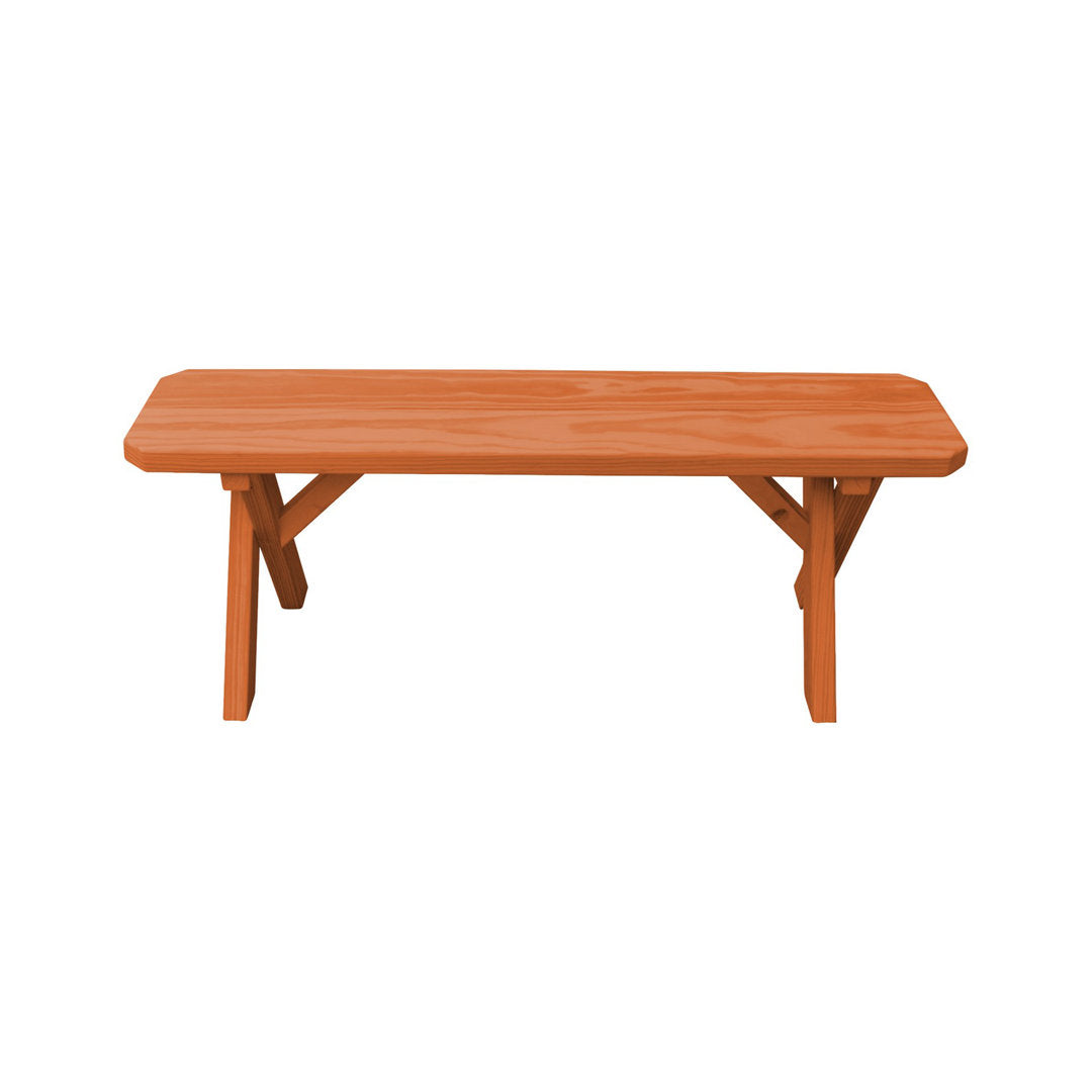 Sempronius Wood Picnic Bench Loon Peak® Color: Redwood Stain