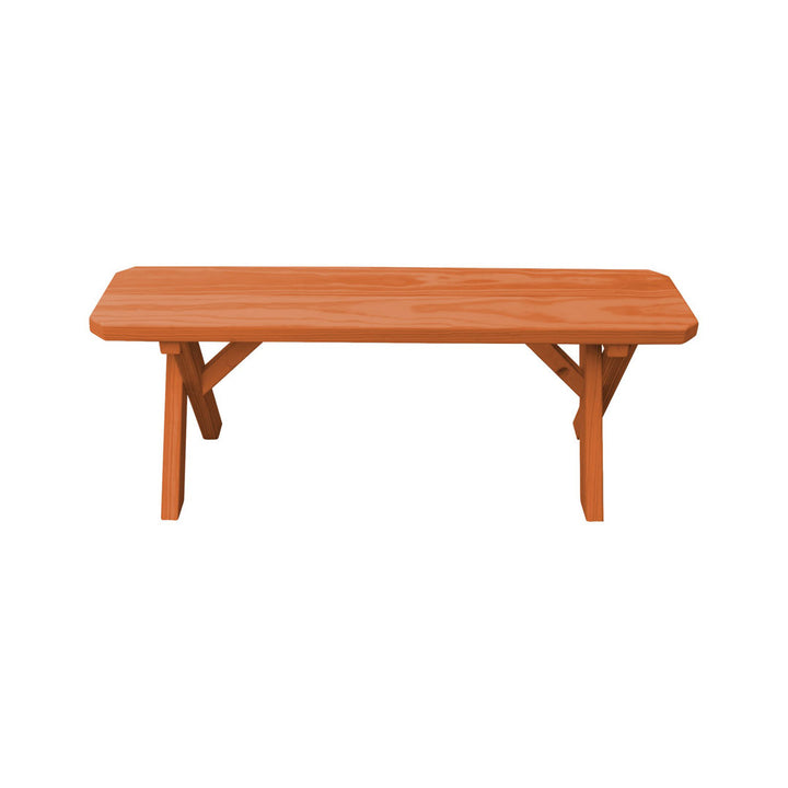 Sempronius Wood Picnic Bench Loon Peak® Color: Redwood Stain