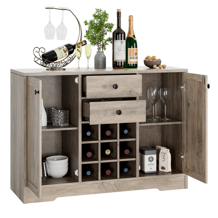 Aviva Bar Cabinet with Wine Storage Laurel Foundry Modern Farmhouse® Color: Gray