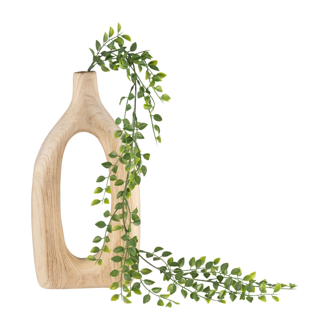 Cut-out Vase, Paulownia Woo, Decorative Rustic Vase for Wedding Centerpieces and Tabletop Decor Joss & Main Color: Brown