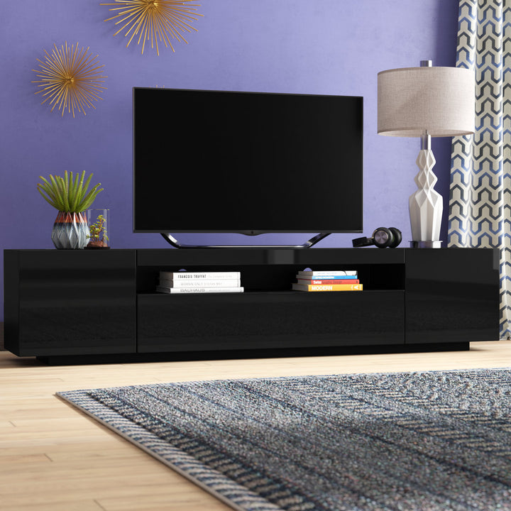 Kenyette TV Stand for TVs up to 79" Latitude Run® Color: Black
