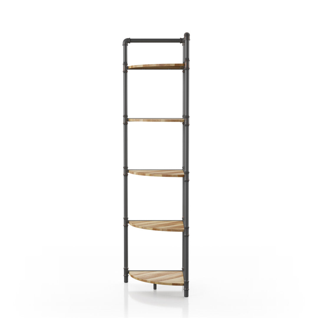 Kenley Steel Corner Bookcase Steelside™ Size: (5 Tier) 63.75" H x 22.75" W x 15.25" D