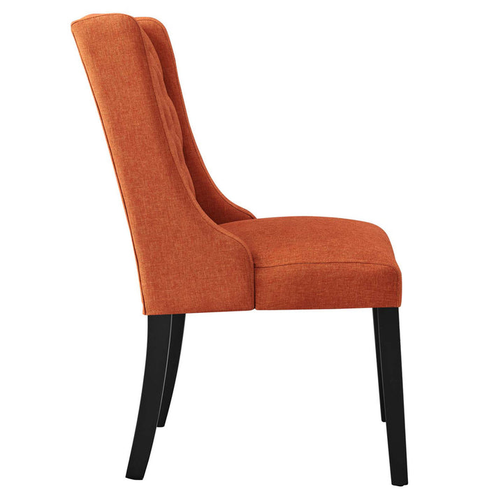 Modway Baronet Button Tufted Fabric Dining Chair Modway Upholstery Color: Orange