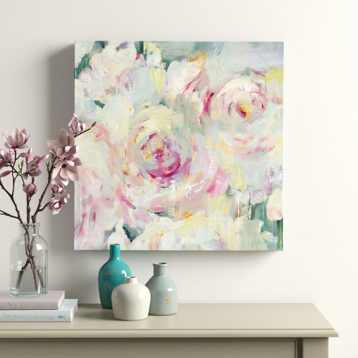 Shabby Peony II by PI Galerie - Print Willa Arlo™ Interiors Size: 48" H x 48" W x 1.5" D Format: Canvas